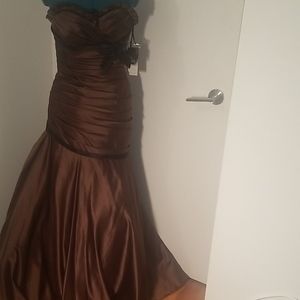 Evening gown prom dress in Brown
